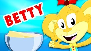 Betty Botter Bought Some Butter | Monkey Rhymes | Kindergarten Videos For Babies by Kids Baby Club