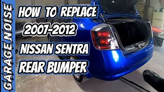 How to remove rear bumper on a 2007-2012 Nissan sentra.  diy auto body,  parts removal