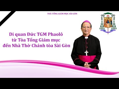 Di quan và Thánh Lễ Đức TGM Phaolô từ Tòa Tổng Giám mục đến Nhà Thờ Chánh tòa Sài Gòn