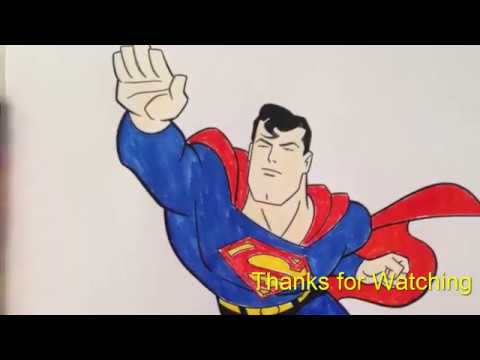 Superman Coloring pages Superheroes - Coloring Pages for Kids - Cartoon HD ✔