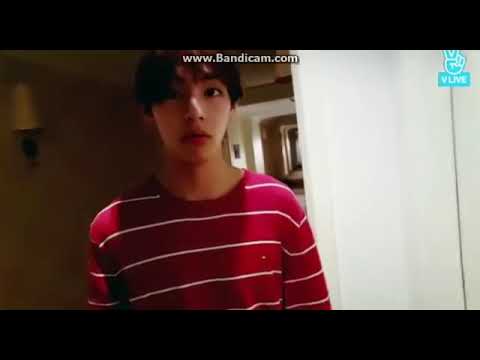 [VLIVE] BTS V is locked outside of his room