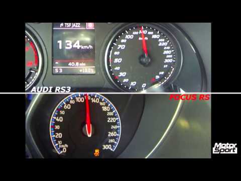 Focus RS mk3 VS Audi RS3 : 0-200 km/h (Motorsport)