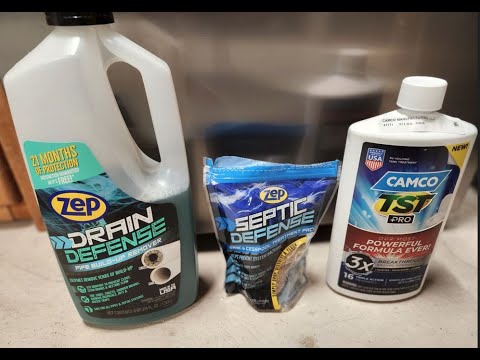 Test of Enzyme Treatments for Main Sewer Drain - Zep vs Camco TST Pro