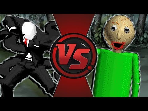 BALDI vs SLENDER MAN! (CreepyPasta vs Baldi's Basics Animation) Animation Rewind
