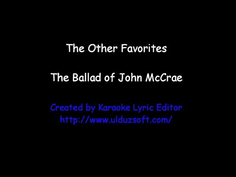 The Ballad of John McCrae Karaoke