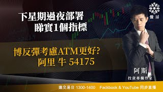 下星期過夜部署 睇實1個指標  博反彈考慮ATM更好? 阿里 牛 54175｜阿斯 Vivian｜Tasty盤房 2026-01-16