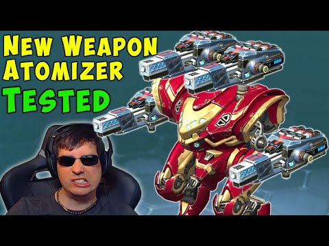 NEW Weapon ATOMIZER Tested GAMEPLAY - War Robots Test Server WR