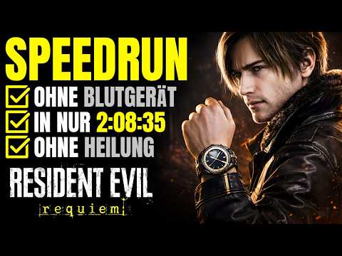 Resident Evil Requiem SPEEDRUN Deutsch [2:08:35] – Ohne Heilung & Ohne Blutentnahme | 3 Trophäen 🏆