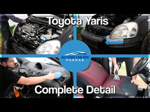 Complete Detail - #Toyota Yaris | Old car gets a makeover and renewed headlights ✨ #cardetailing