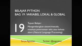 Belajar Python Bahasa Indonesia 19: Variabel local dan global