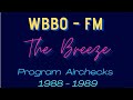 WBBO FM "The Breeze" Program Airchecks 1988-89