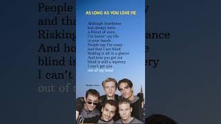 As Long as You Love Me - Backstreet Boys lyrics #lyrics #backstreetboys