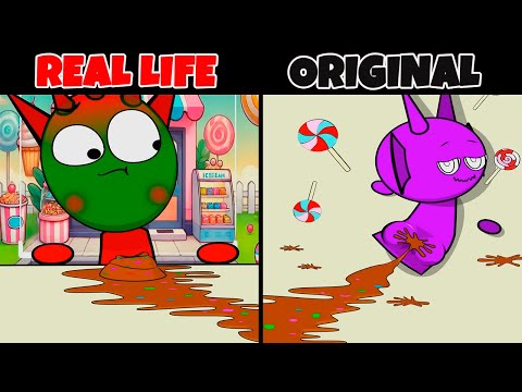 Raddy’s Big Mistake! He Thought 🍬💩 Was Candy  😂| Original vs Plush Toys