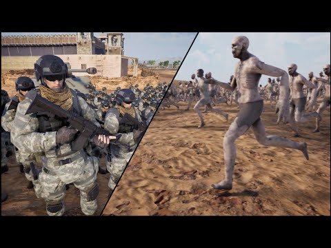 US Military Base Attacked by Zombies - Ultimate Epic Battle Simulator 2 | UEBS 2