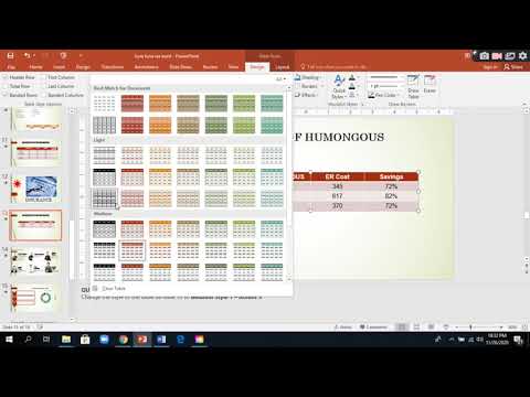 changing the style of a table