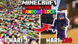 Download lagu 100 Days in Minecraft Hardcore RANDOM BLOCK mp3
