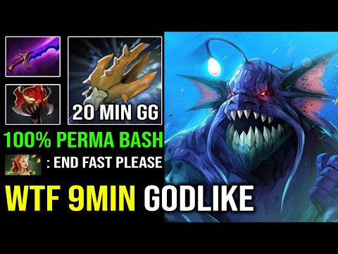 WTF 9MIN GODLIKE Madness Carry Slardar 100% Perma Bash Bullying Everyone on the Map Dota 2