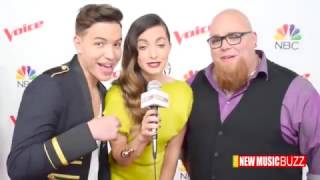 The Voice Team Adam Top 12 Backstage - Lilli Passero, Jesse Larson and Mark Isaiah