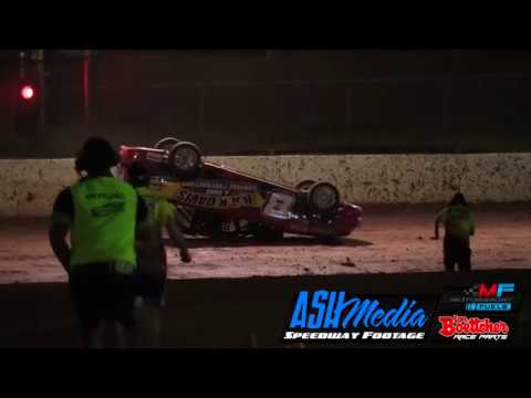 Junior Sedans: Mitch Glynn, Ryan Schultz and Jackson Thomas Rollovers - Maryborough Speedway