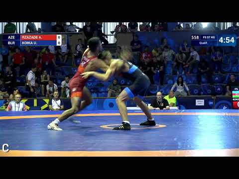 Qual. FS - 57 kg: A. RZAZADE (AZE) v. U. KOIKA (BLR)