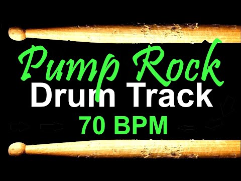 Pump Rock Drum Track 70 BPM Drum Beats for Bass Guitar Backing Tracks, Instrumental Drums 🥁 466