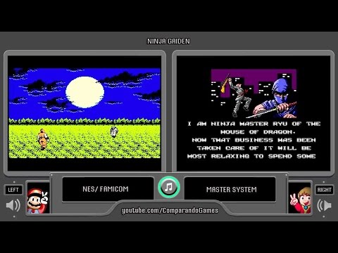 Ninja Gaiden (NES vs Master System) Side by Side Comparison