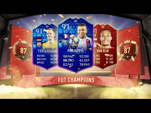 91+ Packed!! X2 TOP 100 FUT CHAMPS REWARDS FIFA 20 ULTIMATE TEAM!!