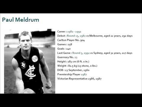 Paul Meldrum 1985 - Carlton Football Club Past Player