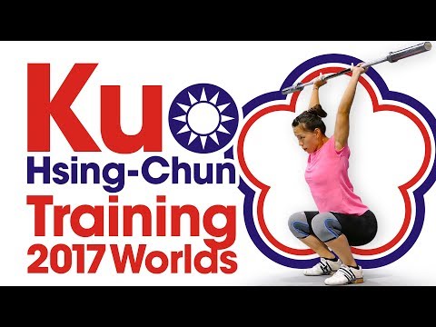 Kuo Hsing-Chun Power Snatch & Power Clean & Jerk Session 2017 World Championships Training Hall