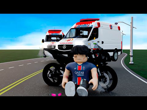 SOFRI UM ACIDENTE DE MOTO GRAVE  no ROBLOX RP! 🏍️💥