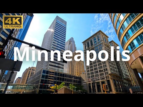 Minneapolis, USA 4K Walking Tour September 2023 - Downtown, University Campus, Mississippi River
