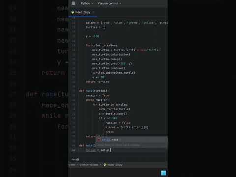 Making Turtle Race Game Using Python Python Ticks Turtle Tricks