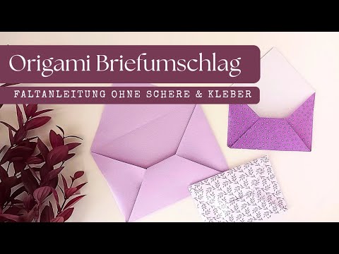 Easy origami envelope folding without glue or scissors | DIY envelope making from paper