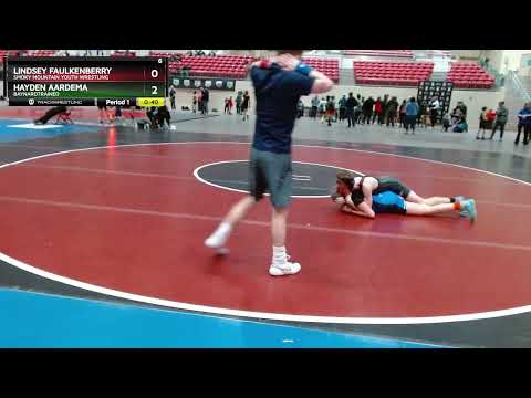 118-126 Lbs Round 3 - Lindsey Faulkenberry, Smoky Mountain Youth Wrestling Vs Hayden Aardema, Bayn