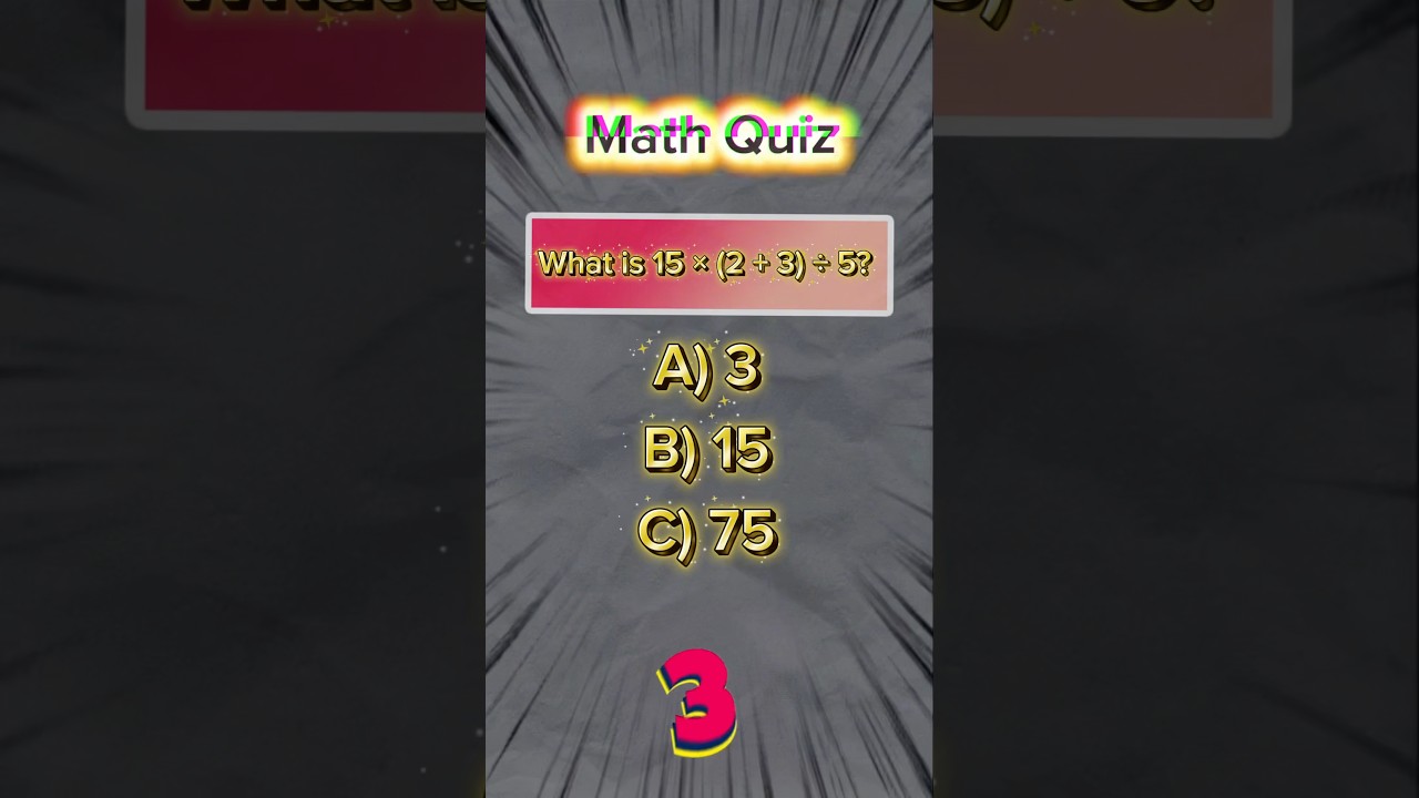 If You’re Smart, You’ll Solve This Math Quiz Fast! 🧠#mathquiz #maths #quiz #education