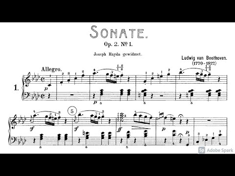 Beethoven Sonata No. 1, first movement : Mozart's Style