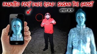 HAUNTED FORT DADE ROAD CHALLENGE // SPIRIT BOX SUMMONING SUSAN THE GHOST!! | MOE SARGI