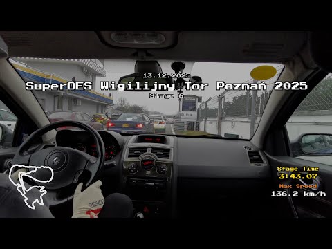 SuperOES Wigilijny Tor Poznań 13.12.2025 - SS6 Renault Megane Sport 225 3:43.067