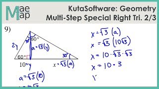 KutaSoftware: Geometry- Multi-Step Special Right Triangles Part 2