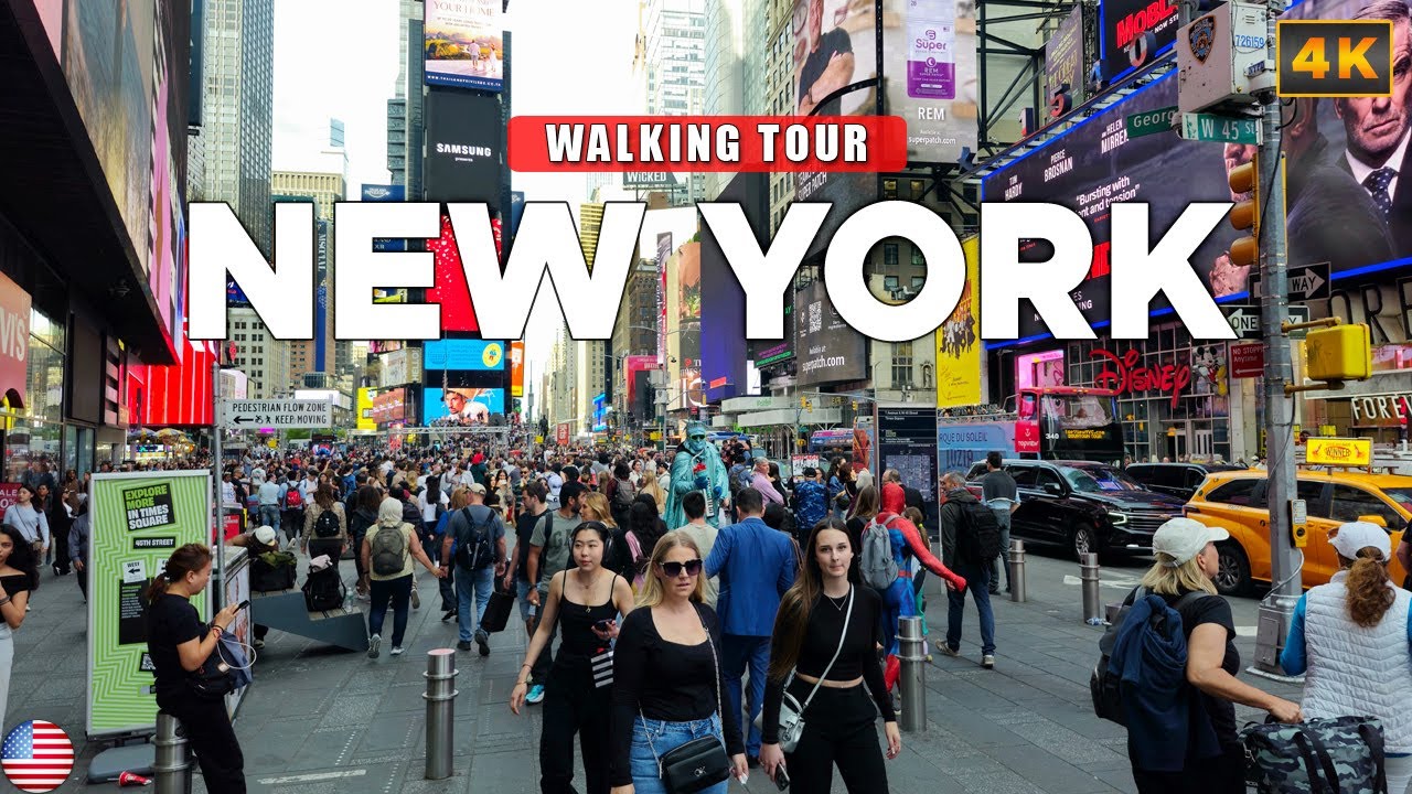 Manhattan, NEW YORK - Walking Around Times Square NYC 2025 4K Walking Tour