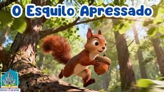 O ESQUILO APRESSADO | #historiainfantilparadormir #desenho #fabulas #lerparacrianca #infantil