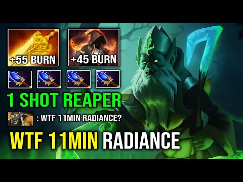 WTF 11Min Radiance +105 Burn Per Second Necrophos Brutal 1 Shot Reaper 7.32e Dota 2