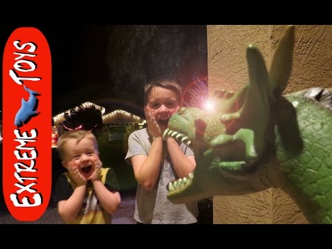 Toy Dragon Attacks Boys looking at Christmas lights! Video