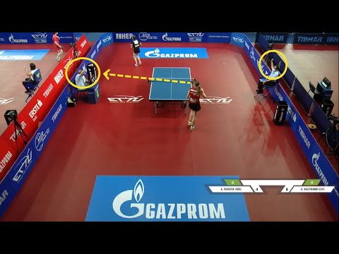 A ball comes from another table but not a let - KAUFMANN Annett VS. IVANOVA Anastasiia (EYC 2021)