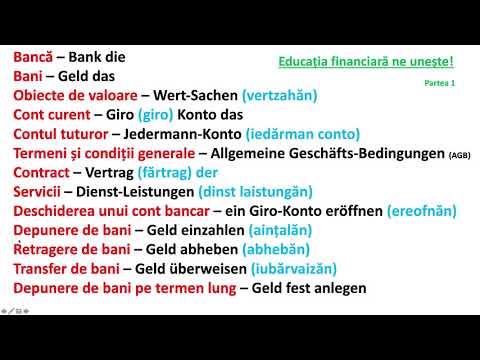 Viața în Germania - termeni bancari pe înțelesul tuturor în germană și română