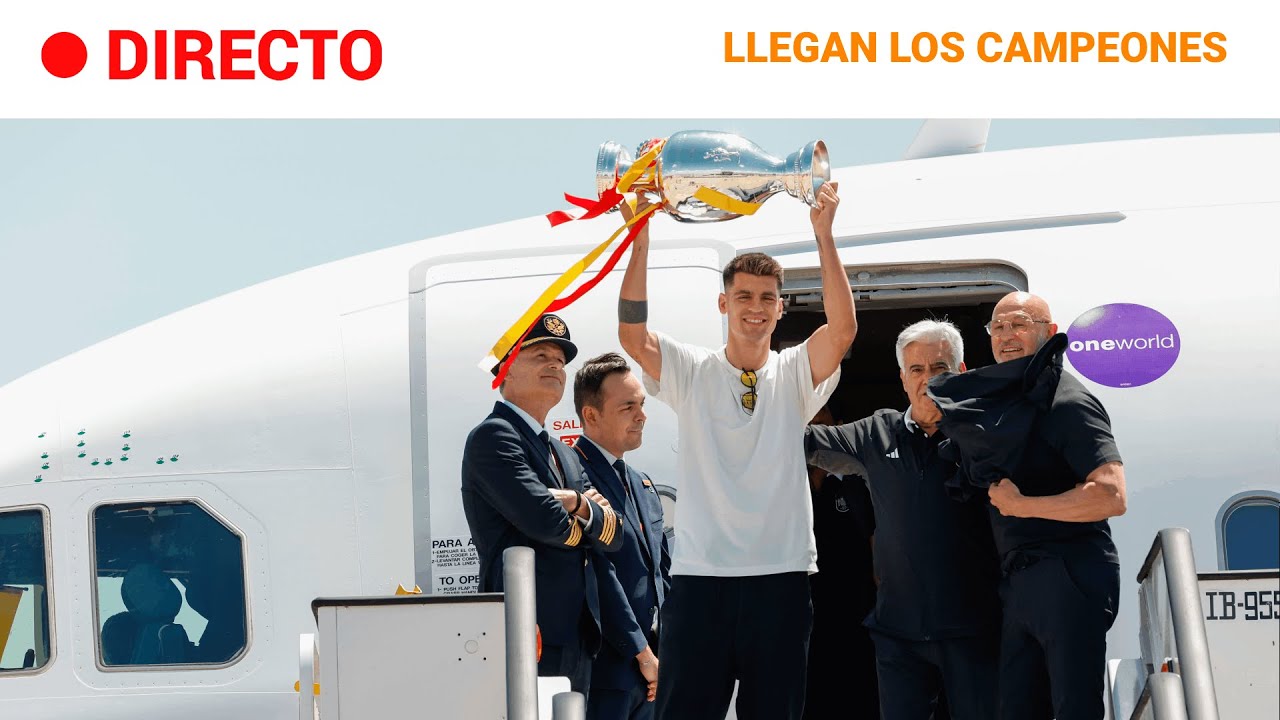 EUROCOPA 2024: La SELECCIÓN ESPAÑOLA llega a MADRID para CELEBRAR su CUARTA EURO | RTVE