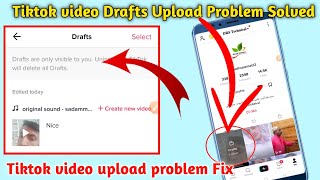Tiktok video upload problem solve  Tiktok video dr