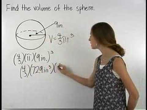 Volume of a Sphere - MathHelp.com - Math Help
