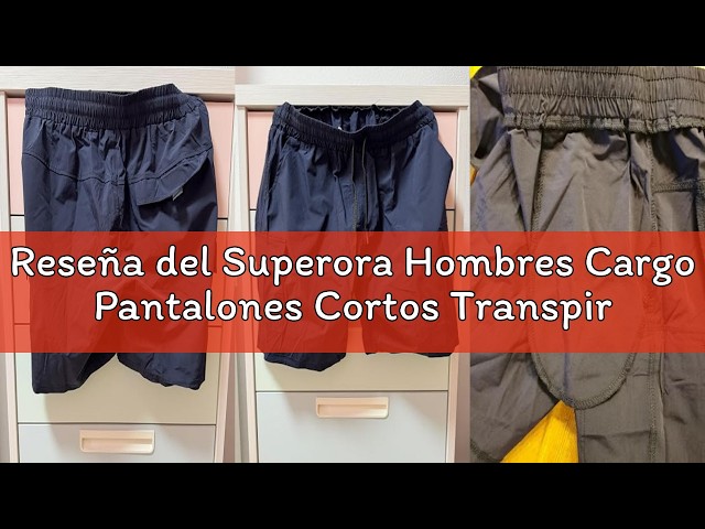 Vídeo relacionado con Superdry Pantalones Cortos Chinos Sunscorched para Hombre, Textura índigo, S