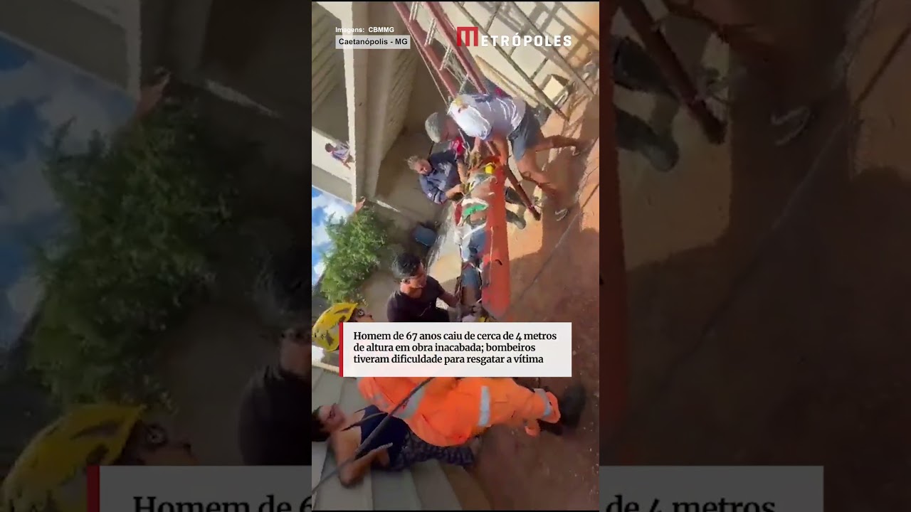 Pedreiro entra em coma após cair de andaime de casa em construção em MG
